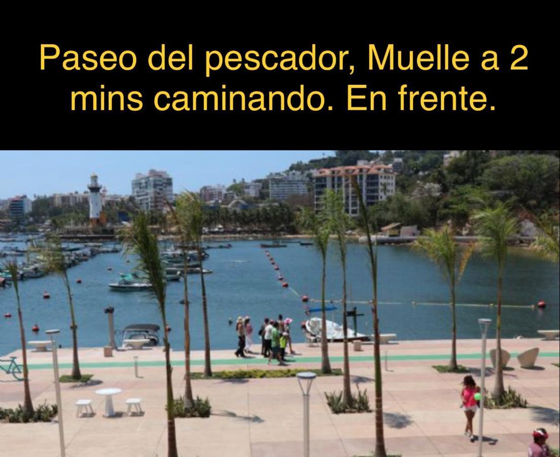 阿卡普尔科Departamento Sobre Costera, 1Min La Quebrada, 3M Playas Y Yates公寓 外观 照片